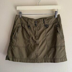 NY&Co Cargo Mini Skirt/Short Skort Army Green Size 6